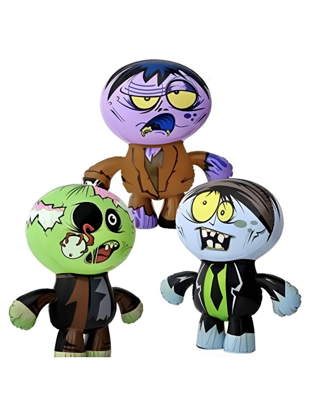RIN - Six (6) Crazy 24" Inflatable Zombies Birthday Decor Halloween Party